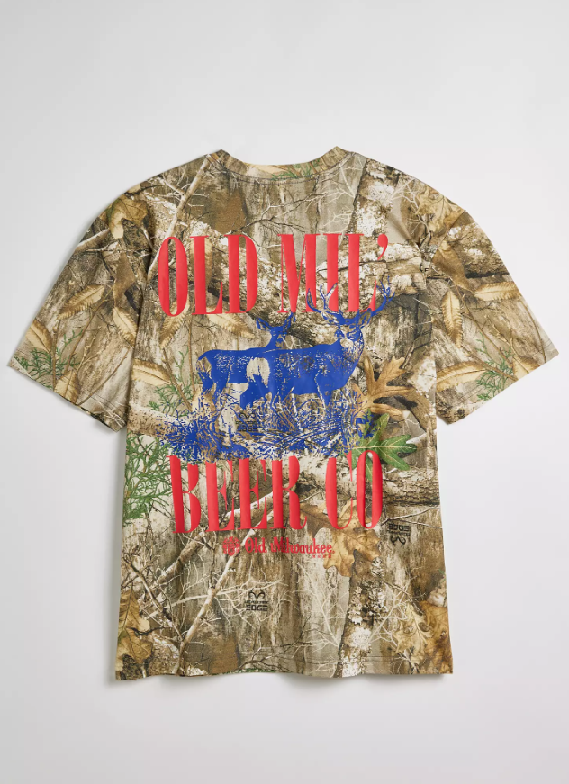 Old Milwaukee Logo Graphic Camo Tee