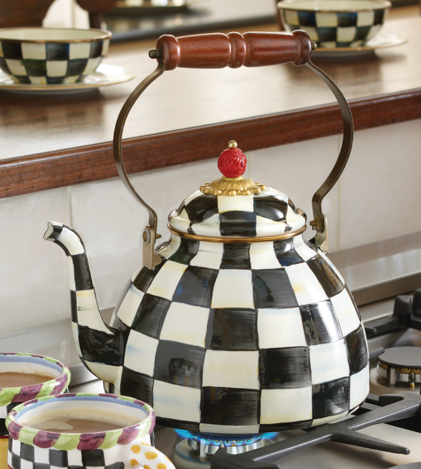 MacKenzie-Childs Courtly Check Tea Kettle