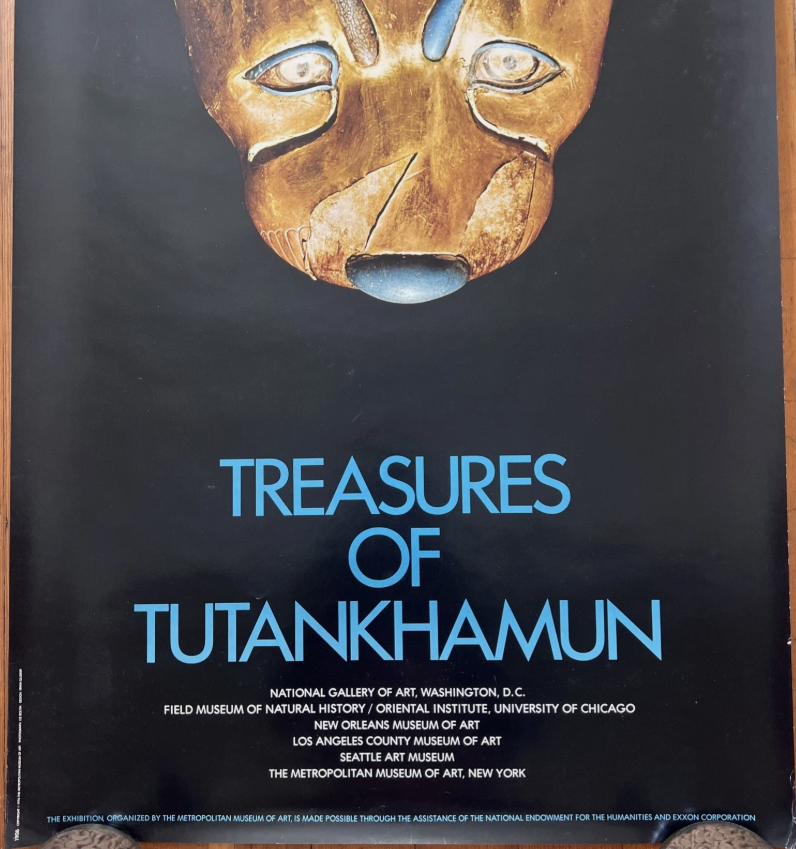 Treasures of Tutankhamun 1976 Leopard Head Metropolitan Museum of Art Poster