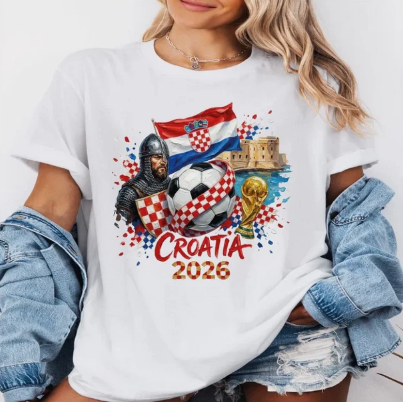 Croatia 2026 World Cup Shirt Soccer T Shirt Croatian Flag Football Tee Futbol