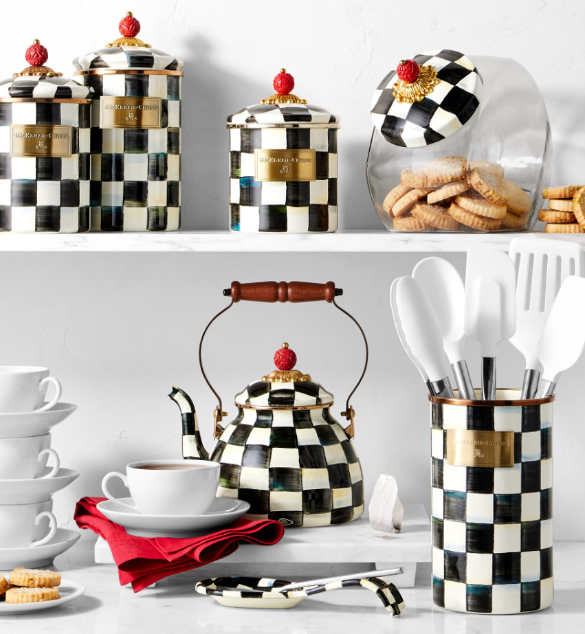MacKenzie-Childs Courtly Check Tea Kettle