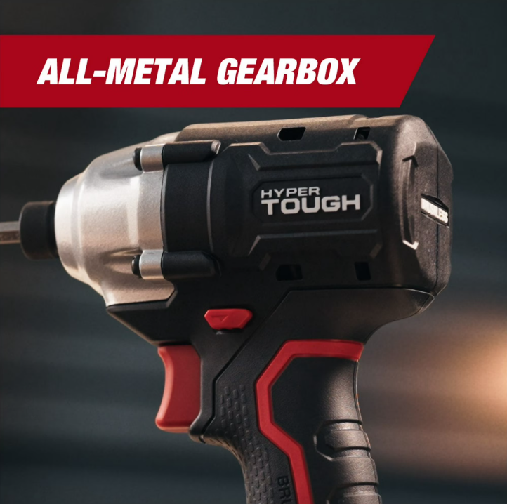 Hyper Tough 20V Brushless Impact Driver with 2.0Ah Lithium-Ion Battery Pack and Charger, 1/4-inch. Hex Collet Chuck Size, 22006.2