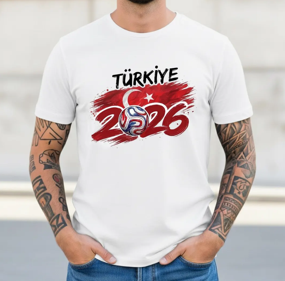 Türkiye Soccer T-Shirt 2026 | Turkish Flag World Soccer Shirt | Turkey Football Fan Shirt | National Team Souvenir Gift for Fans