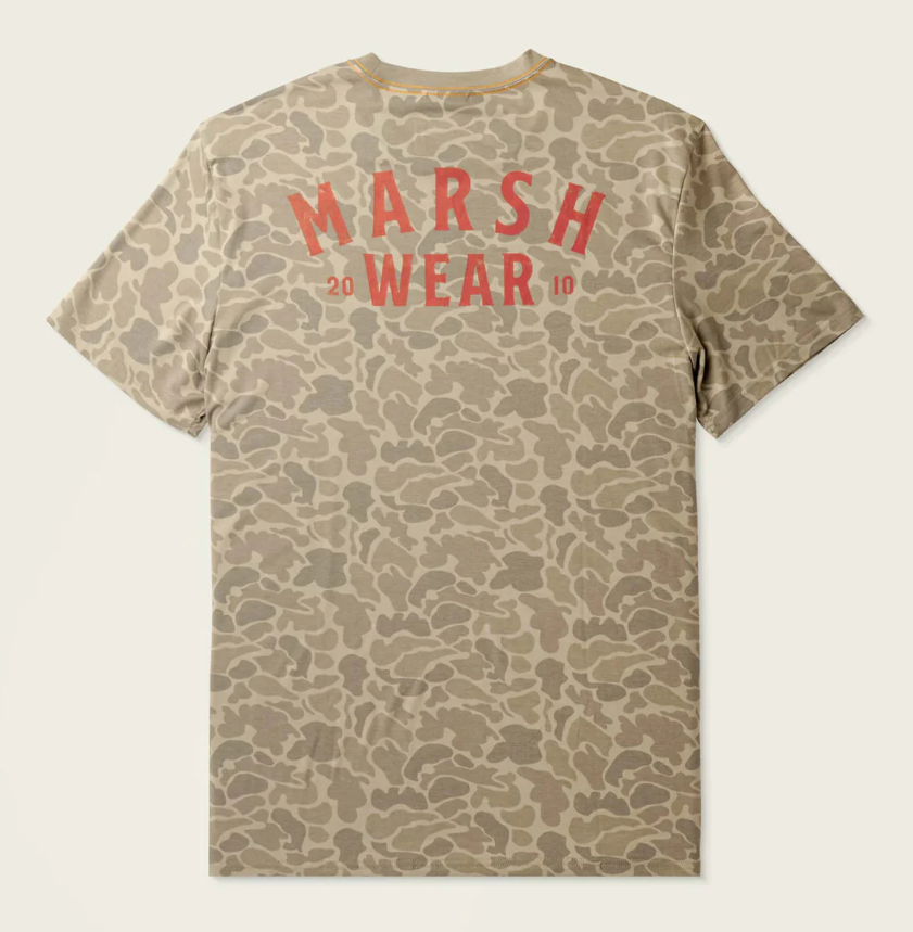 Stackhouse Hagood Short Sleeve T-Shirt in Khaki Mallard Camo