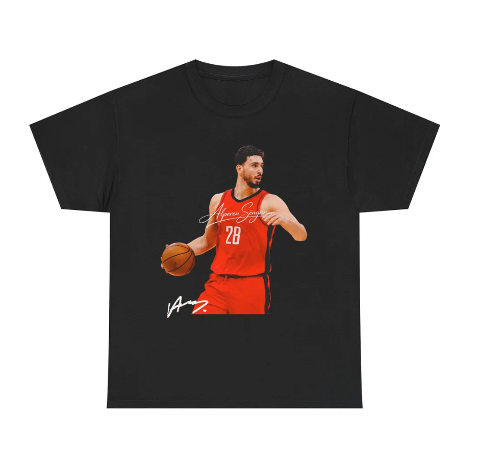 Alperen Sengun Houston T Shirt Autograph Edition Basketball Jersey Tribute