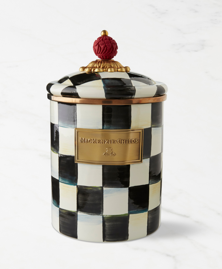 MacKenzie-Childs Courtly Check Canister - Medium