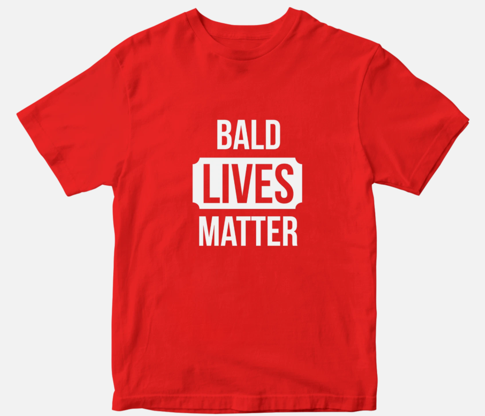 BALD LIVES MATTER T-Shirt Fathers Day Bald Head Men Spoof Funny Novelty Gifts