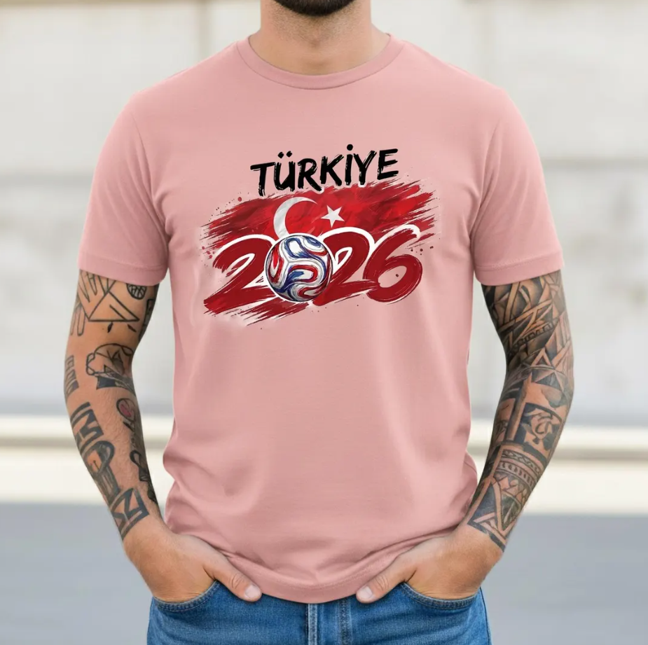Türkiye Soccer T-Shirt 2026 | Turkish Flag World Soccer Shirt | Turkey Football Fan Shirt | National Team Souvenir Gift for Fans