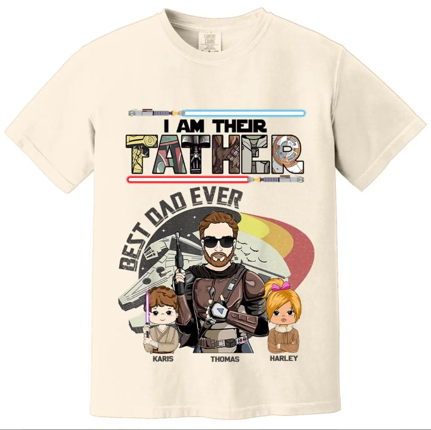 Personalized Best Dad Ever Shirt – I Am Their Father Tee, Father’s Day Gift, Star Wars Inspired “Best Dad in the Galaxy” Shirt