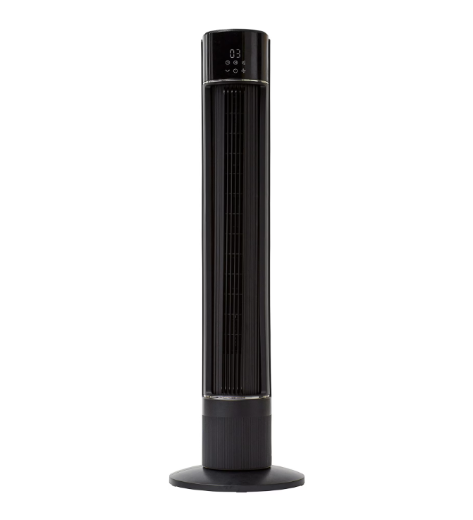 Better Homes & Gardens 40-Inch Tower Fan with LED Display and 3-Speed Settings, Remote, Black, BHS2803696724BV