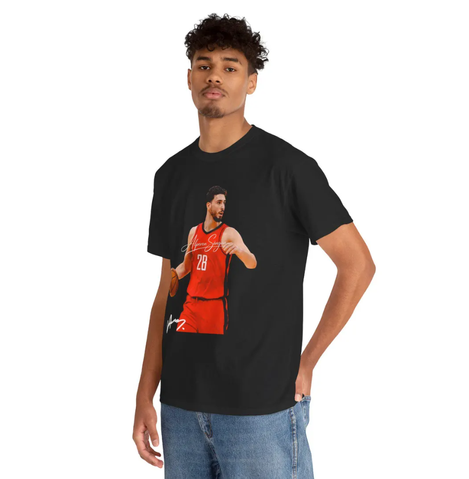 Alperen Sengun Houston T Shirt Autograph Edition Basketball Jersey Tribute
