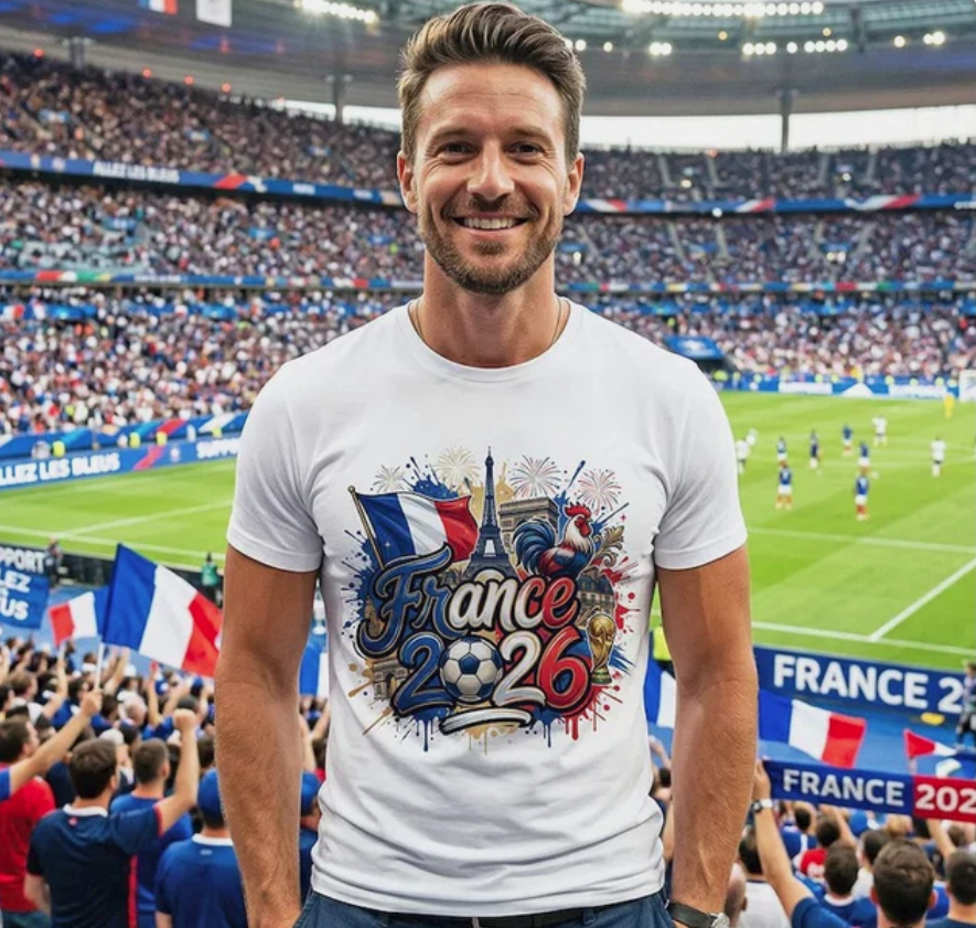 France 2026 FIFA World Cup Soccer T-Shirt, Fans Football Tee
