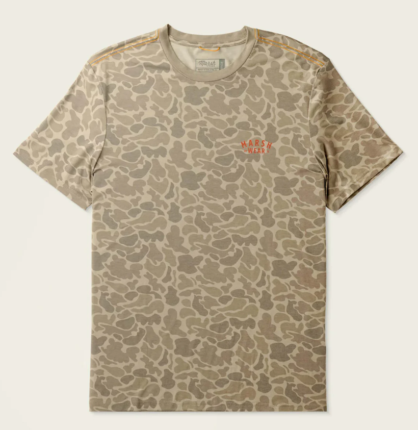 Stackhouse Hagood Short Sleeve T-Shirt in Khaki Mallard Camo