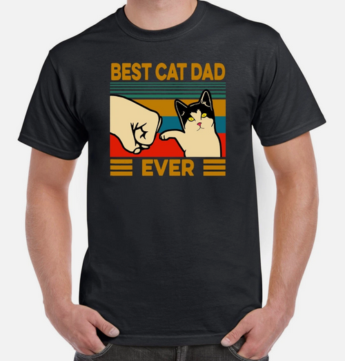 Best Cat Dad Ever Funny Fathers Day T-shirt Funny Dad Gift