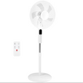 Gianna Quiet Pedestal Fan with Remote, Standing Floor Fan for Bedroom, Home Office - 15H Timer, 3 Speed & 3 Wind Modes, 80°Oscillating, Adjustable Height，White