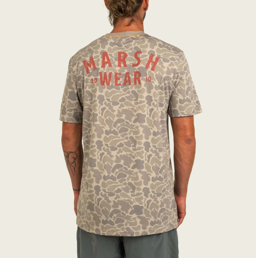 Stackhouse Hagood Short Sleeve T-Shirt in Khaki Mallard Camo