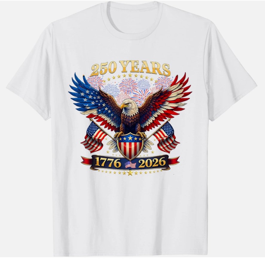 American 1776 2026 250th 4th July Independence Day Unisex T-Shirt