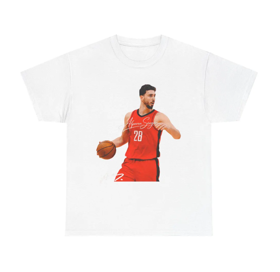 Alperen Sengun Houston T Shirt Autograph Edition Basketball Jersey Tribute