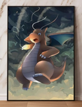 Dragonite PokeArt Canvas Poster Wall Art Home Decor