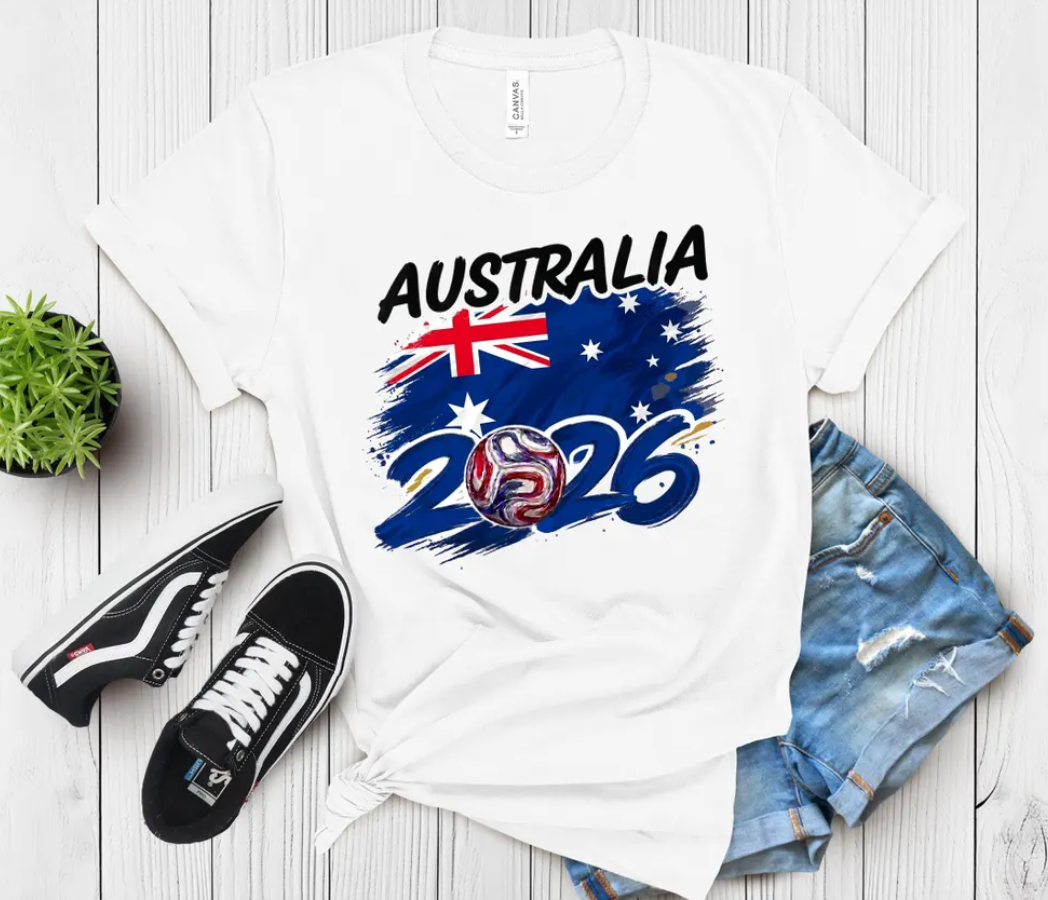 Australia 2026 Soccer Shirt, Global Soccer 2026 Australia T-shirt, Socceroos Fan Gift, Australia Flag Football Tee, Soccer Lover Tee.