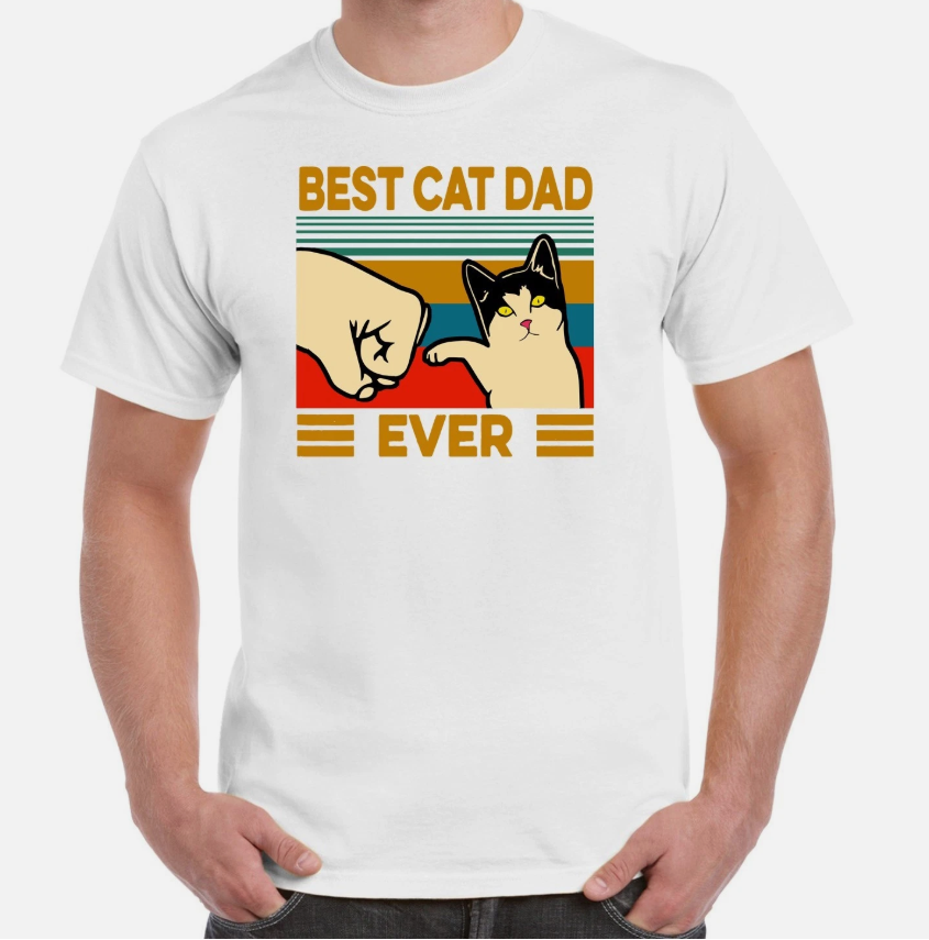Best Cat Dad Ever Funny Fathers Day T-shirt Funny Dad Gift