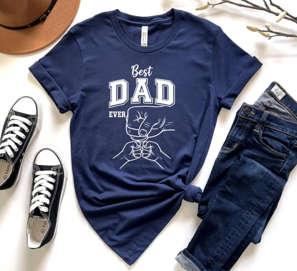 Best Dad Ever Shirt, Dad and Kids Fist Bump Tee, Father Day Gift, Gift From Kids, Dad Birthday Shirt, Matching Family Shirt