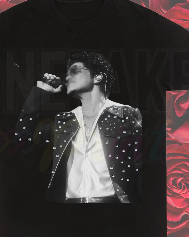 Rhinestone Concert Tee, Bruno inspired Graphic Shirt