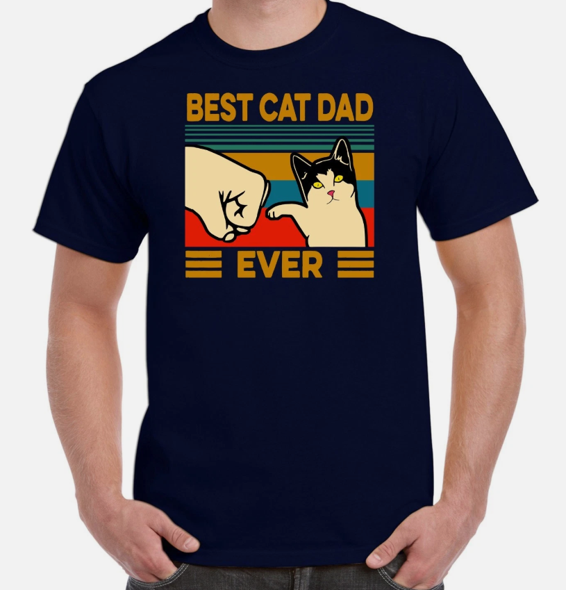 Best Cat Dad Ever Funny Fathers Day T-shirt Funny Dad Gift