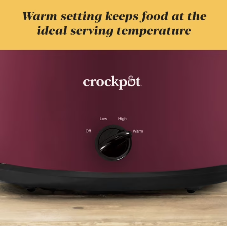 Crock-Pot Manual 8-Quart Slow Cooker, Rhubarb