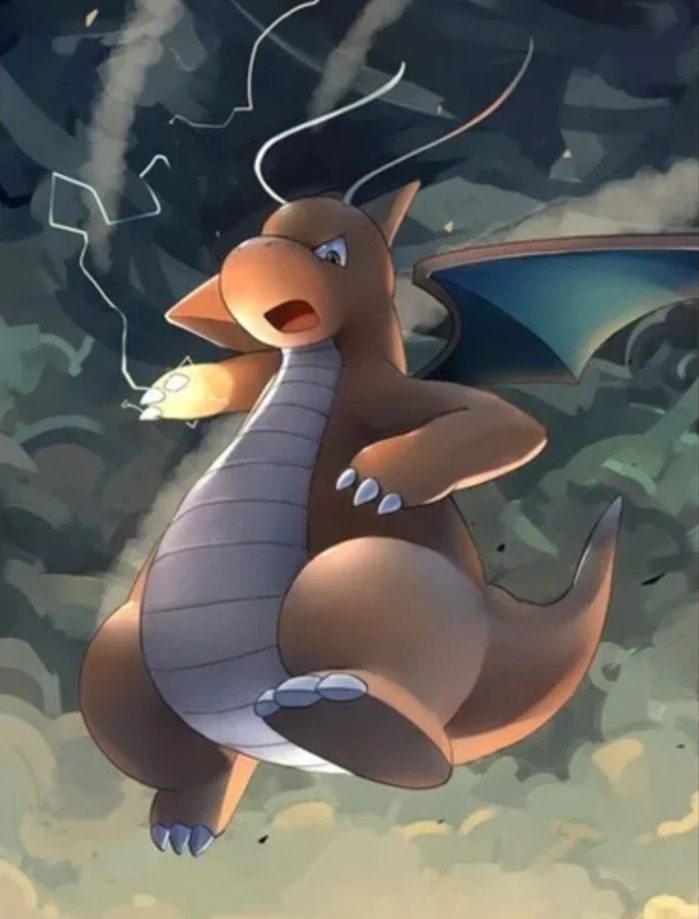 Dragonite PokeArt Canvas Poster Wall Art Home Decor