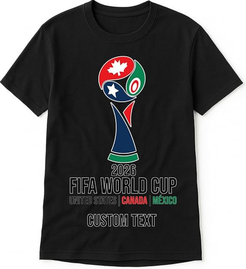 2026 World Cup Custom Tshirt - USA - Canada - Mexico – Custom Text