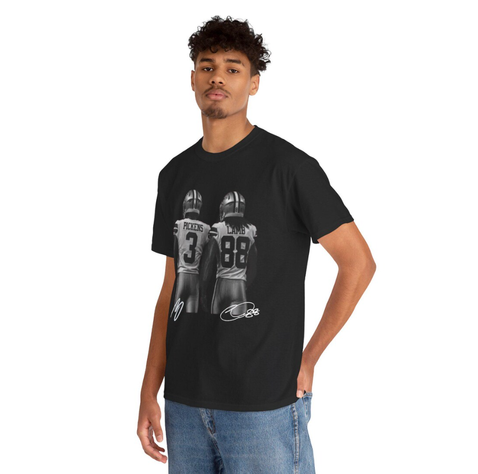 George Pickens and Ceedee Lamb Dallas T Shirt Autograph Edition