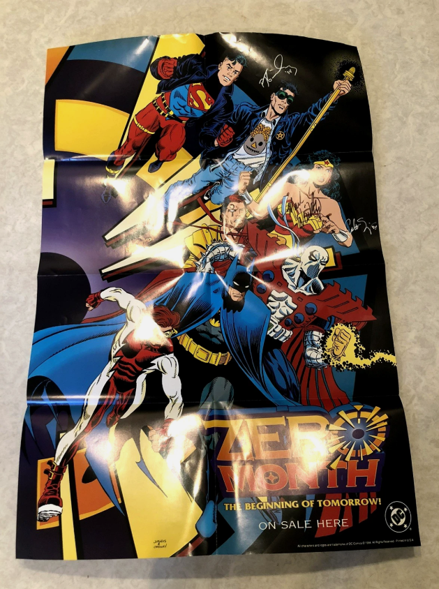 AUTOGRAPHED Zero Month (1994 DC) Promotional Poster