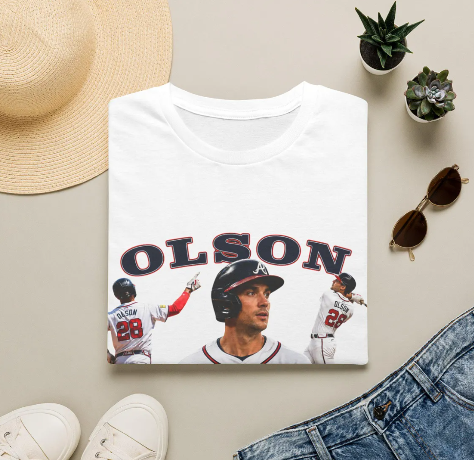 Matt Olson Baseball Collage T-Shirt Player Name Baseball Tee