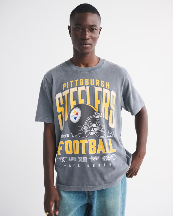Pittsburgh Steelers Vintage Inspired Graphic Tee - Vintage NFL Fan Shirt