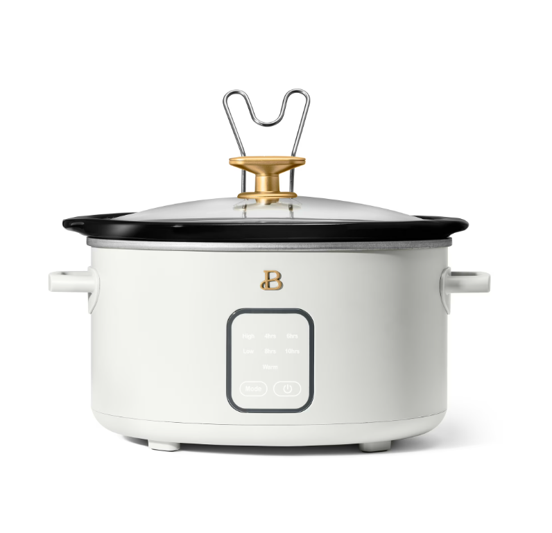 Beautiful 4Qt Slow Cooker with Touch-Activated Display, White Icing by Drew Barrymore
