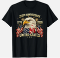 250 Years American Anniversary 1776-2026 USA Flag T-Shirt unisex T-Shirt