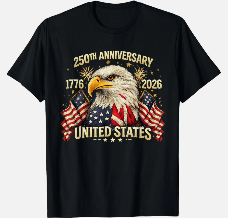 250 Years American Anniversary 1776-2026 USA Flag T-Shirt unisex T-Shirt