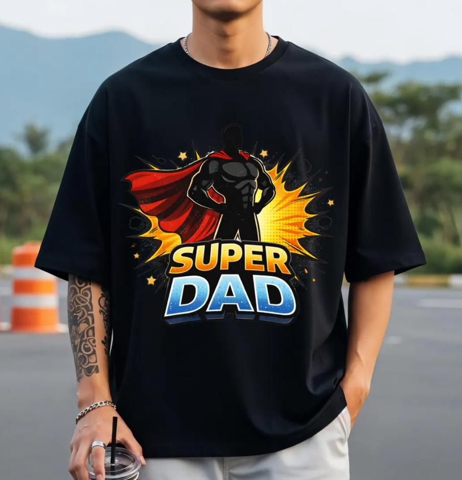 Dad Superhero Comic Burst Design – Father’s Day Sublimation File, Dad Shirt Graphic for Tee, Mug, Tumbler & DIY Crafts