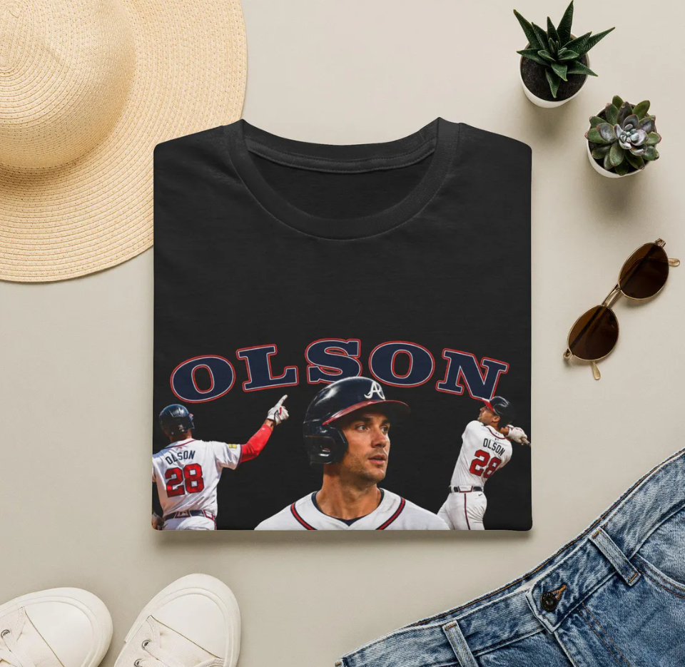 Matt Olson Baseball Collage T-Shirt Player Name Baseball Tee