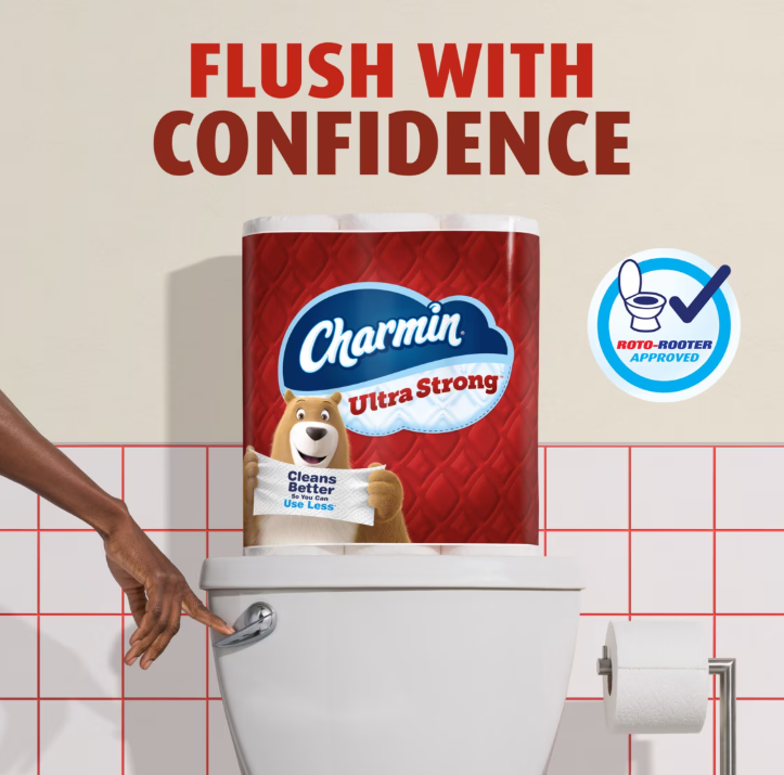 Charmin Ultra Strong Toilet Paper 30 Mega Rolls, 220 Sheets Per Roll