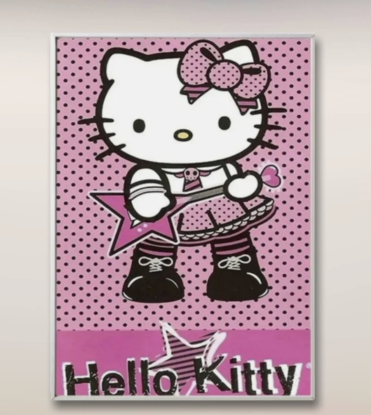 Hello Kitty Rock and Roll Canvas Poster Wall Art Home Decor