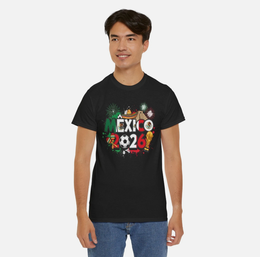 FIFA World Cup 2026 Trophy Soccer T-Shirt MEXICO Fan