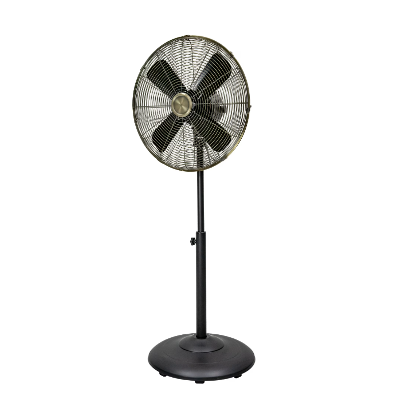 Better Homes & Gardens New 3 Speed 16 inch Vintage Metal Stand Fan in Black