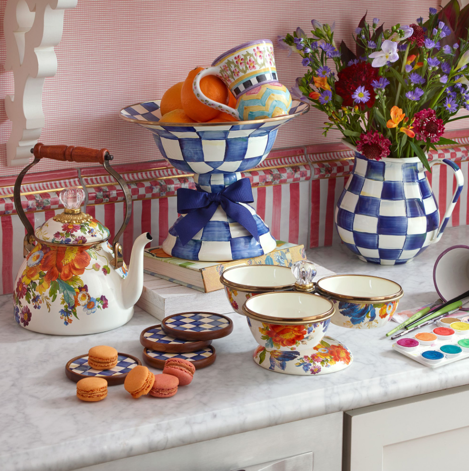 MacKenzie-Childs Flower Market Tea Kettle - 2-Qt.