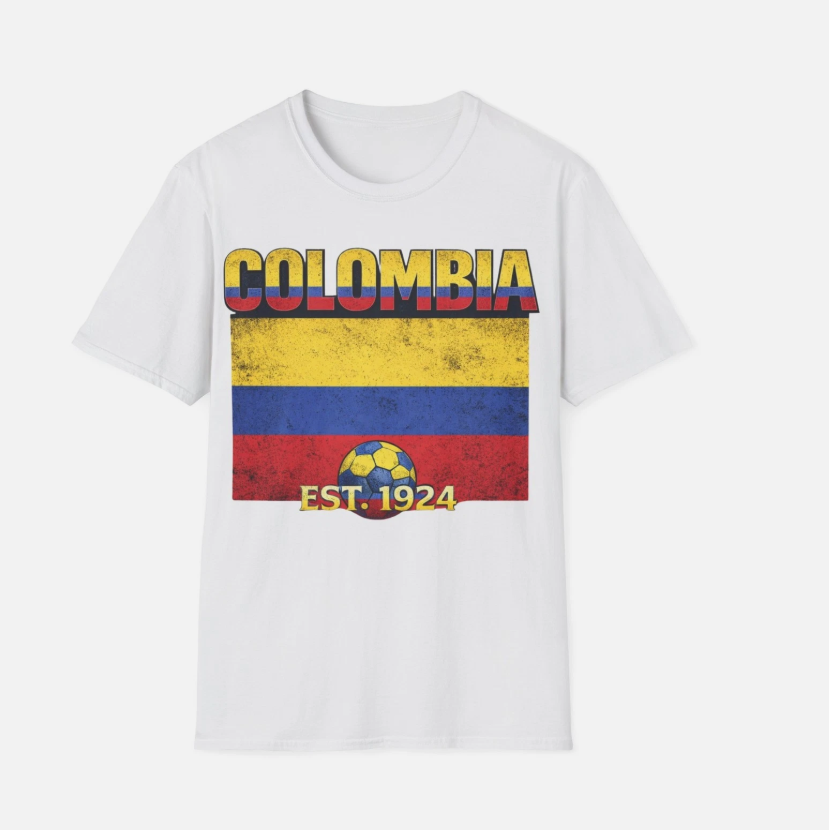 Colombia Flag Tee | Nations Heritage Collection Colombia EST. 1924 T-Shirt