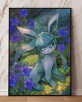 Glaceon PokeArt Canvas Poster Anime wall Art home decor