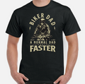 BIKER DAD T-SHIRT, Mens Funny Father's Day TEE TOP Motorbike Motorcycle