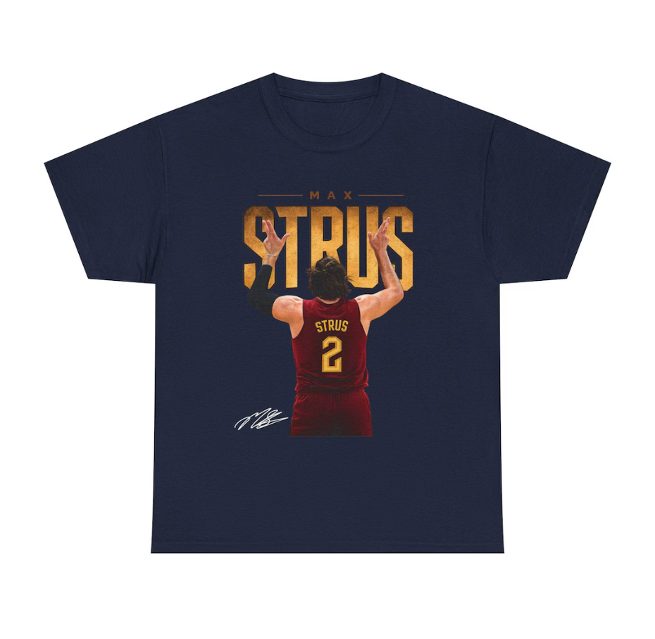 Max Strus Cleveland T Shirt Autograph Edition Basketball Player Tee