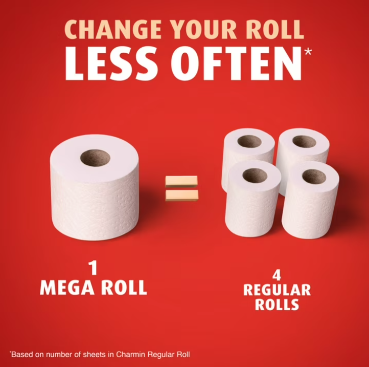 Charmin Ultra Strong Toilet Paper 30 Mega Rolls, 220 Sheets Per Roll